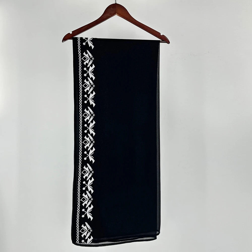 Classic Fashion Embroidered Abaya Hijab Dress with Long Sleeves.