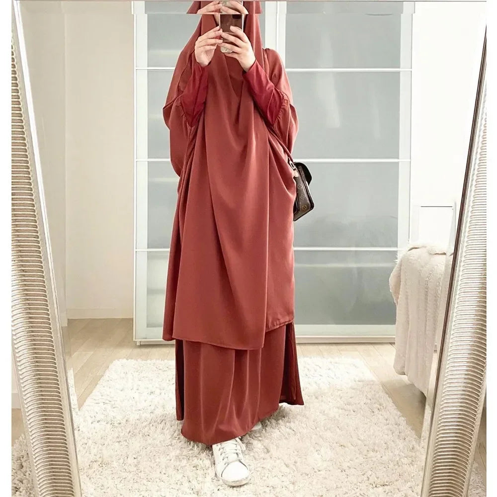 Jilbab with Khimar – 2-Piece Prayer Garment Dress Suit for Women