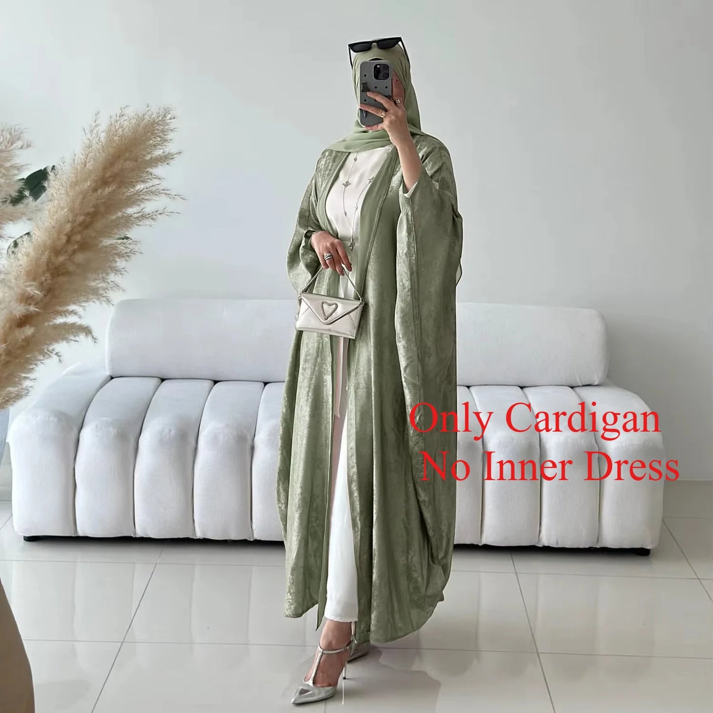 Abayas Open Front Cardigan.
