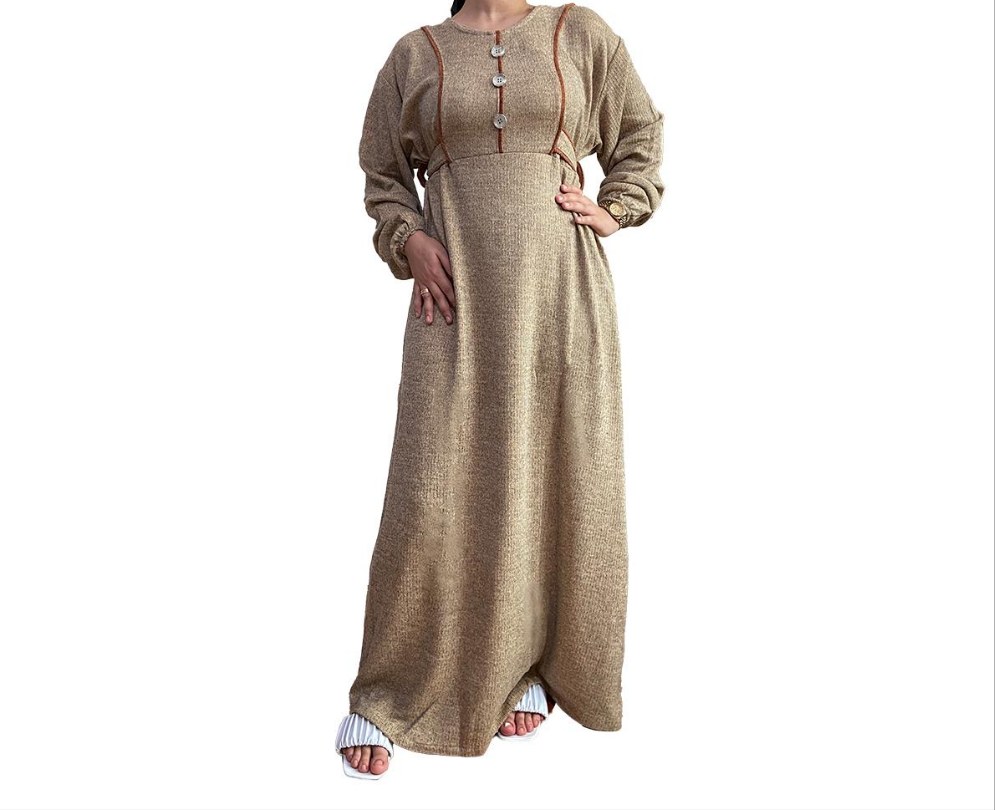 Islamic Egyptian Cotton Arabic Abaya Galabeya Jilbab Dress Muslim Galabya Hijab Hand made embroidery