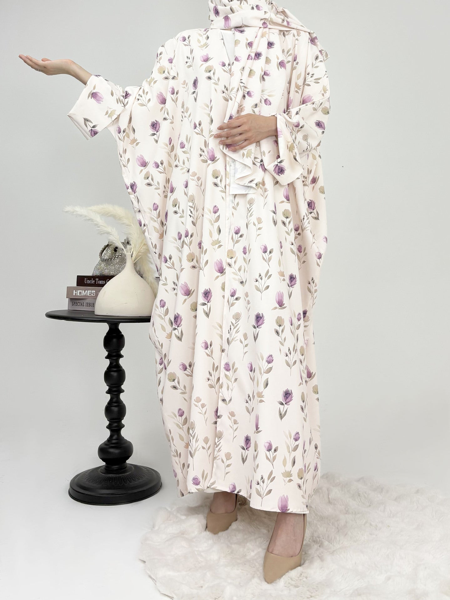 Two-Piece Abaya Set – Lightweight Summer Kimono & Inner Dress