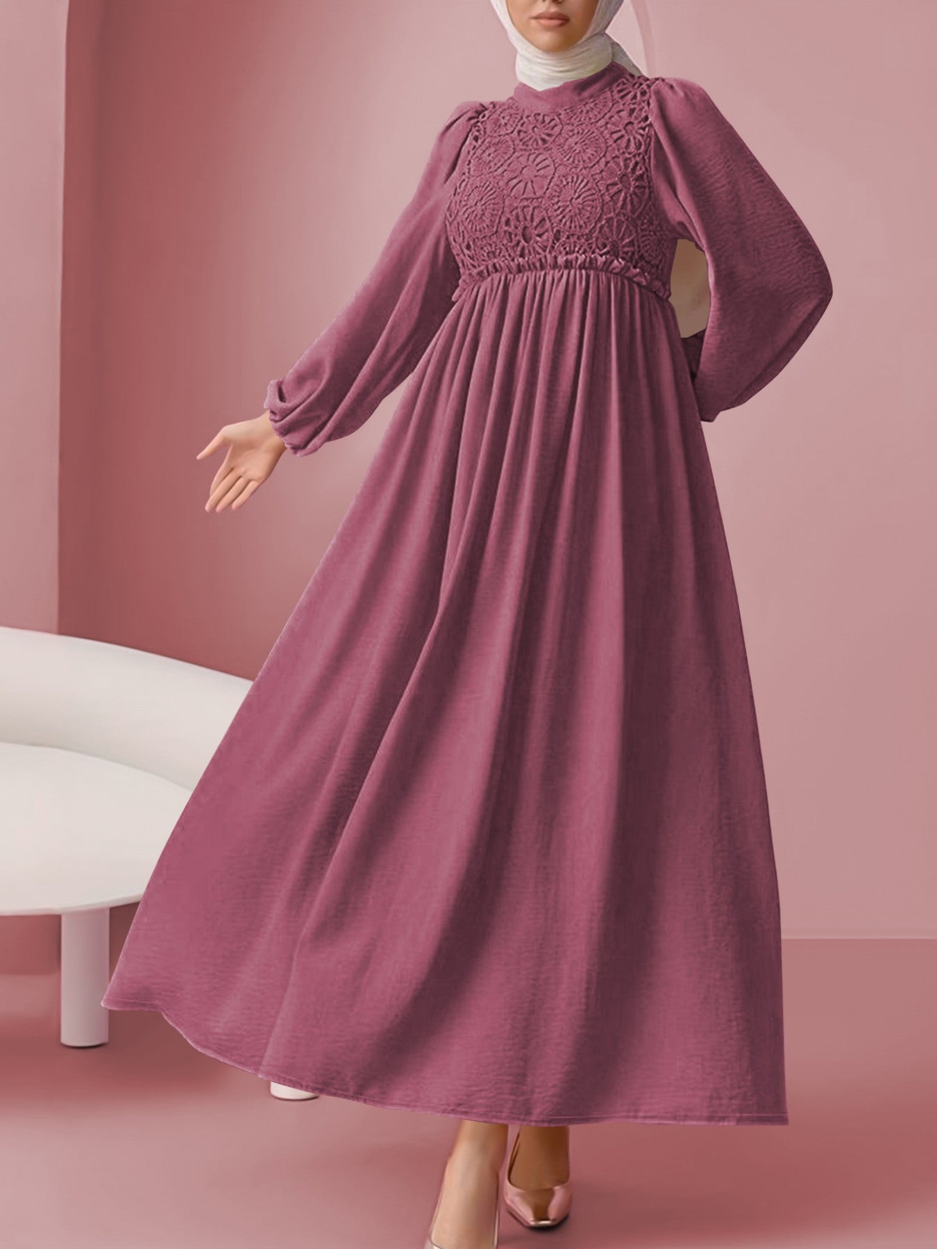 Elegant Embroidered Maxi Dress