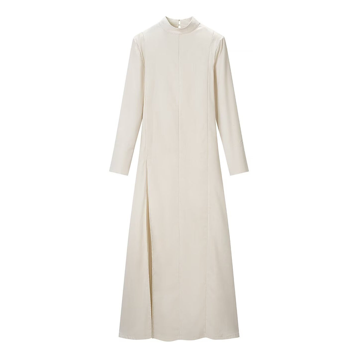 Women's Modest Maxi Abaya – Elegant Long Sleeve Muslim Dress in Black, Brown & Cream