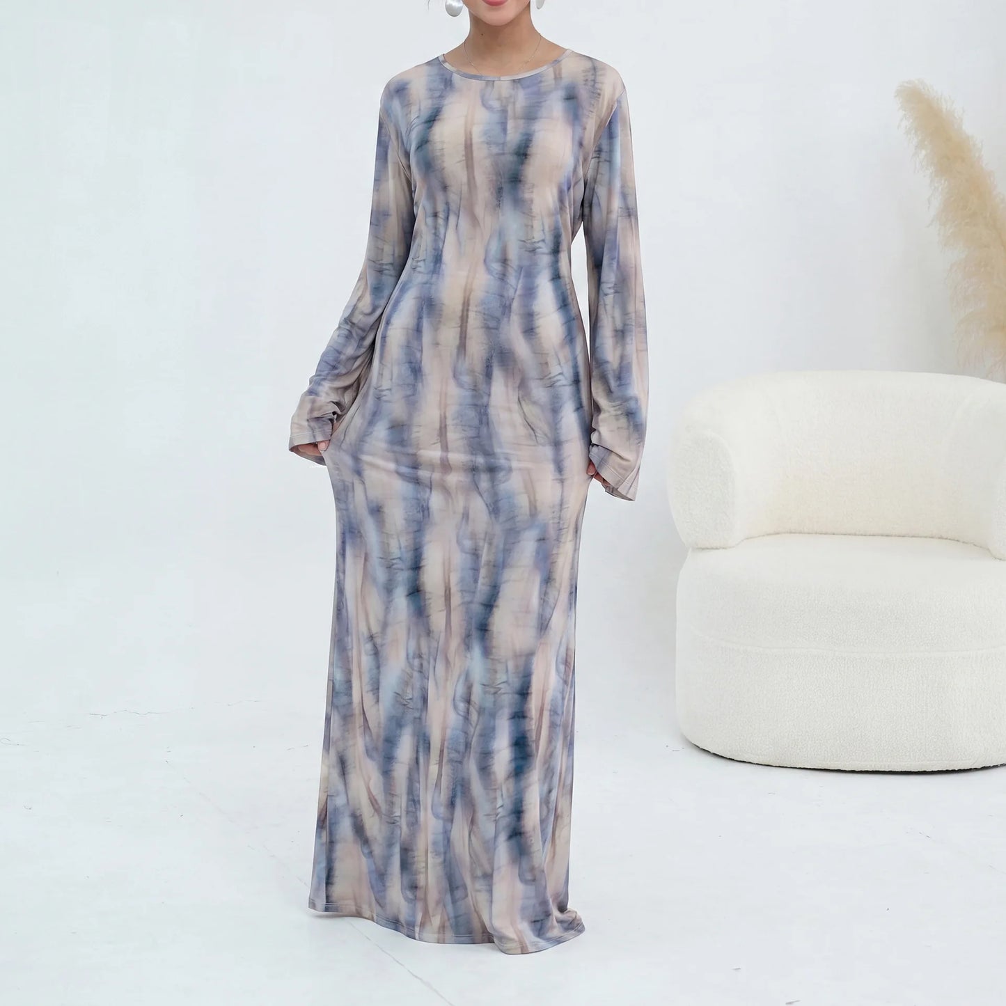 Elegant Plus Size Printed Abaya
