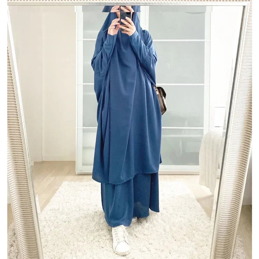 Jilbab with Khimar – 2-Piece Prayer Garment Dress Suit for Women