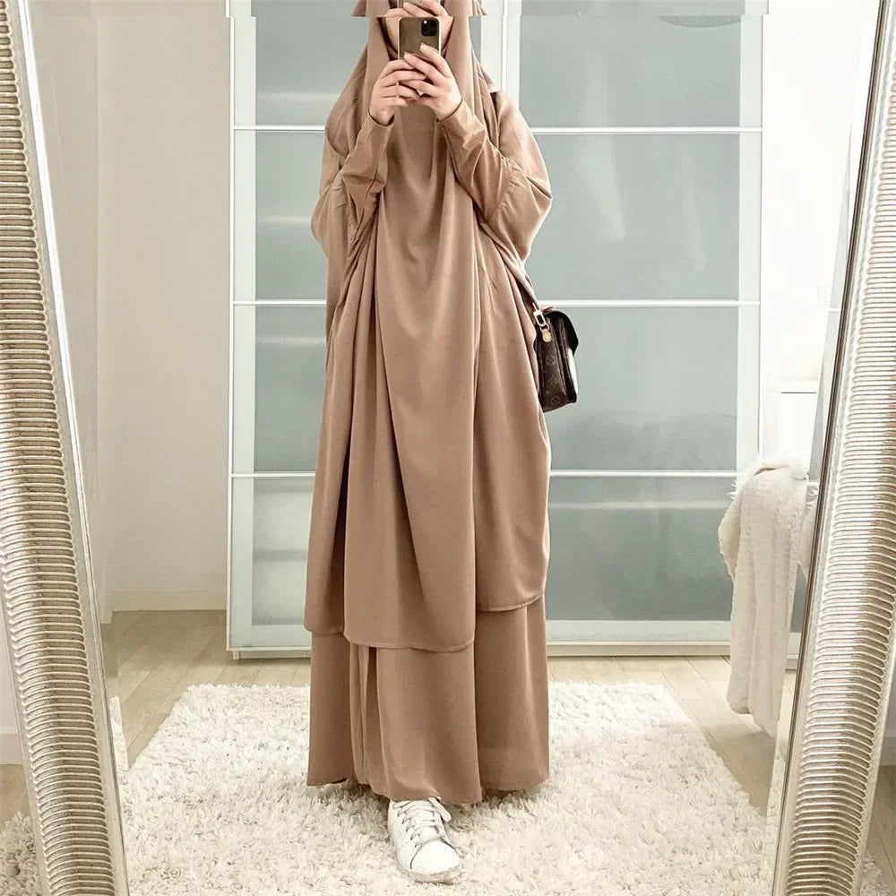 Jilbab with Khimar – 2-Piece Prayer Garment Dress Suit for Women