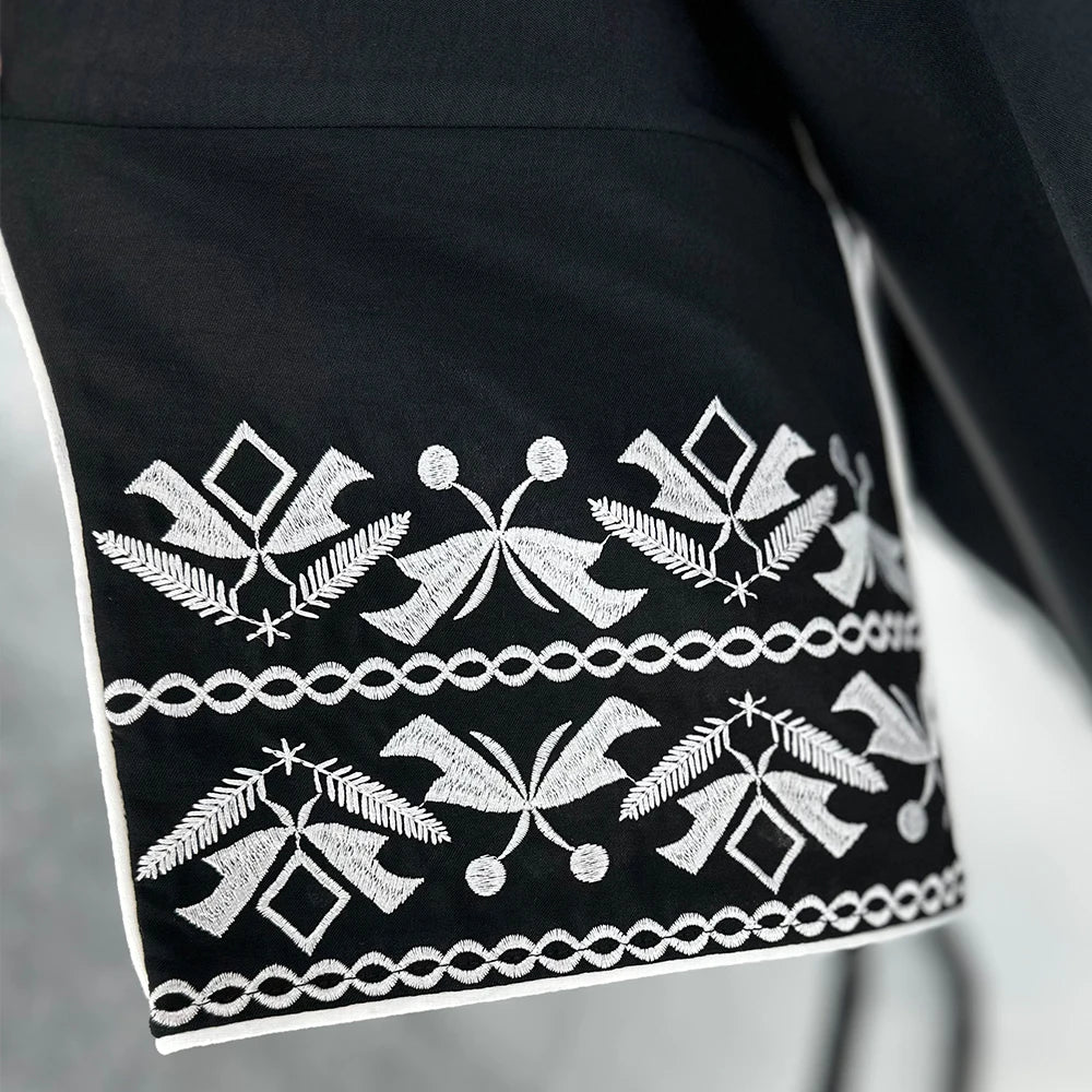 Classic Fashion Embroidered Abaya Hijab Dress with Long Sleeves.