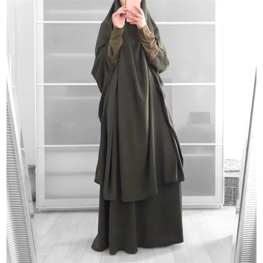 Jilbab with Khimar – 2-Piece Prayer Garment Dress Suit for Women