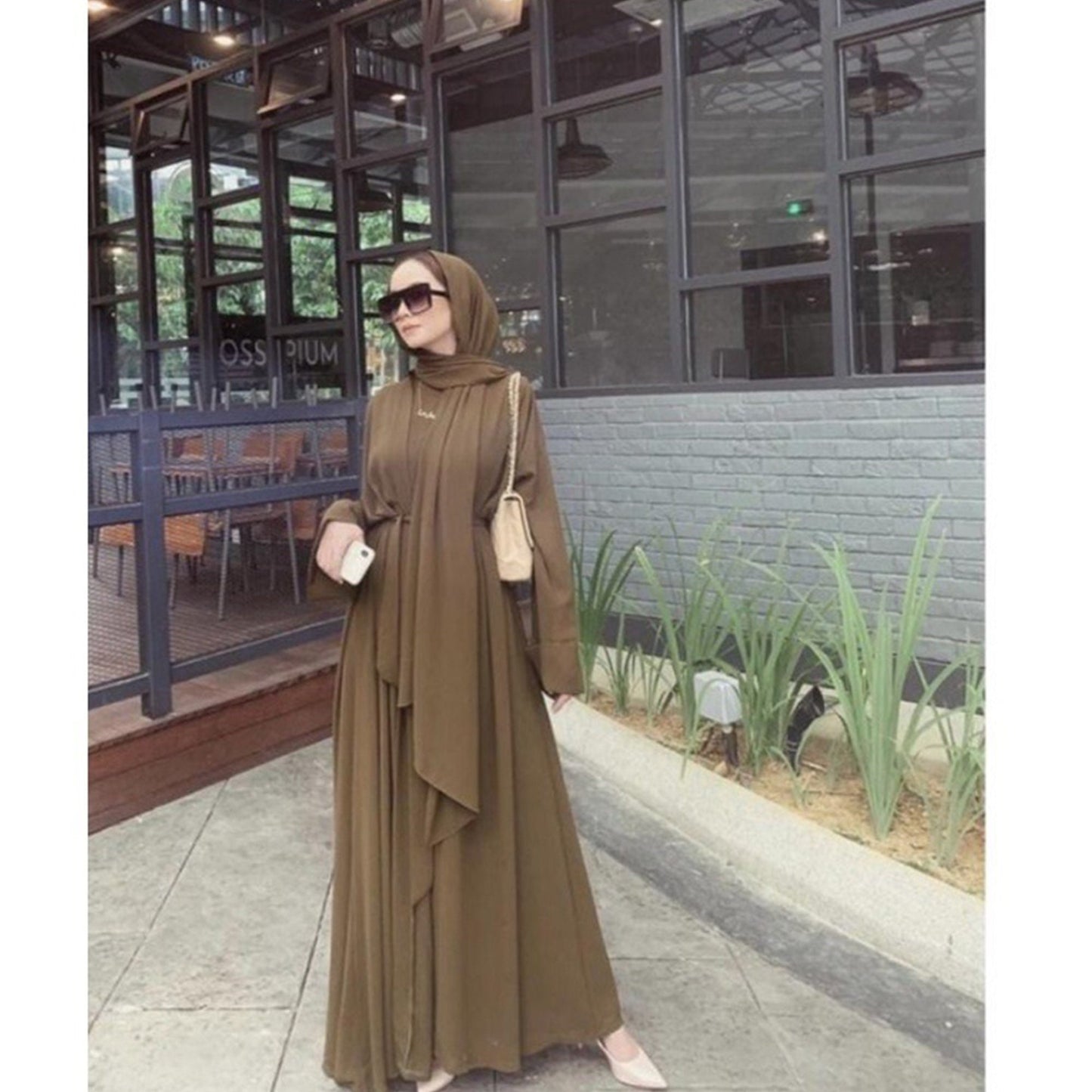 Ladyra Set Abaya | maxy dress for muslim women | abaya kaftan hajj and umrah-open abaya
