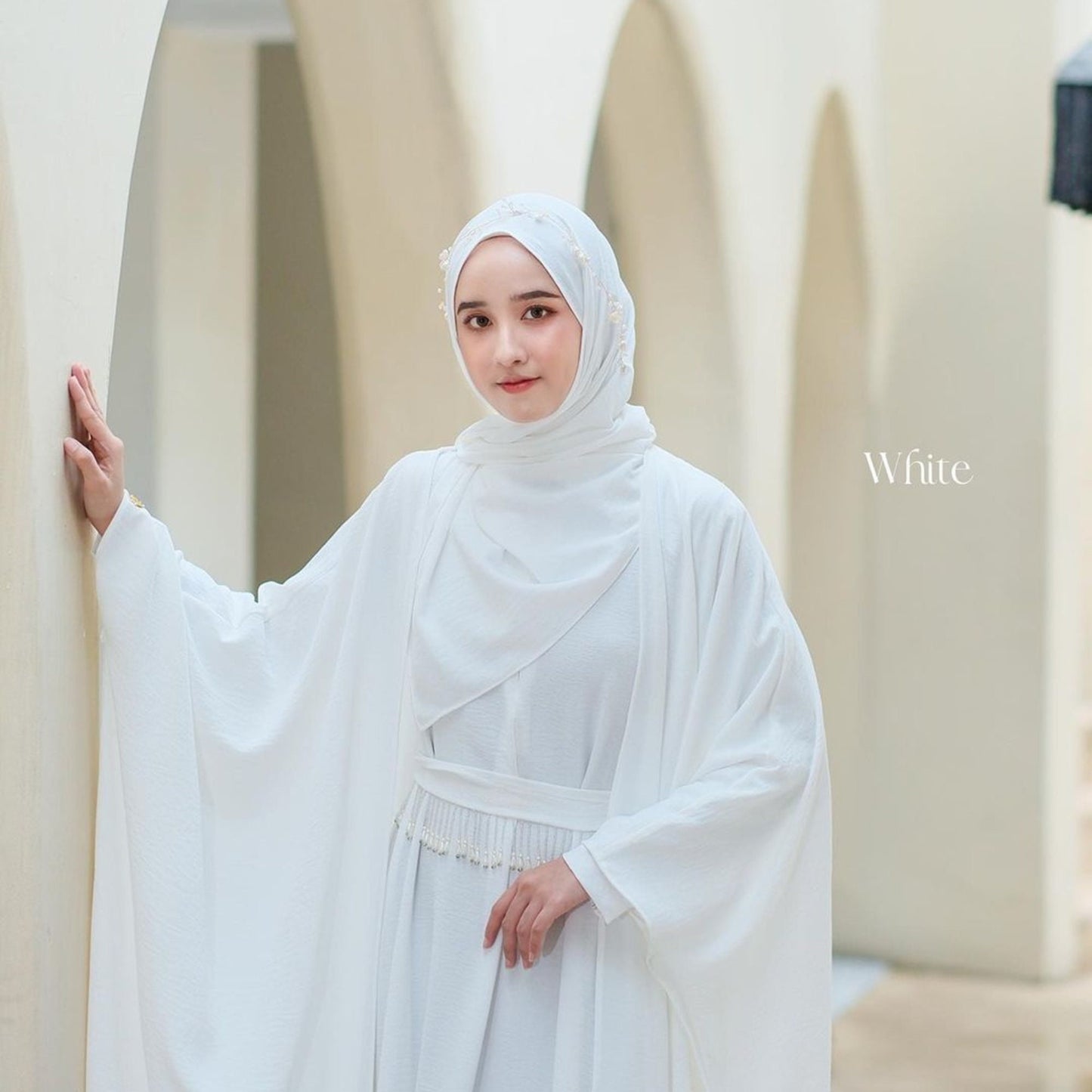 Muslim Wedding Dress, Islamic Dress, Bridesmaid Dress, Kaftan White, Islamic Wedding Attire, Nikkah Dress, Muslim Abaya, Dress for eid