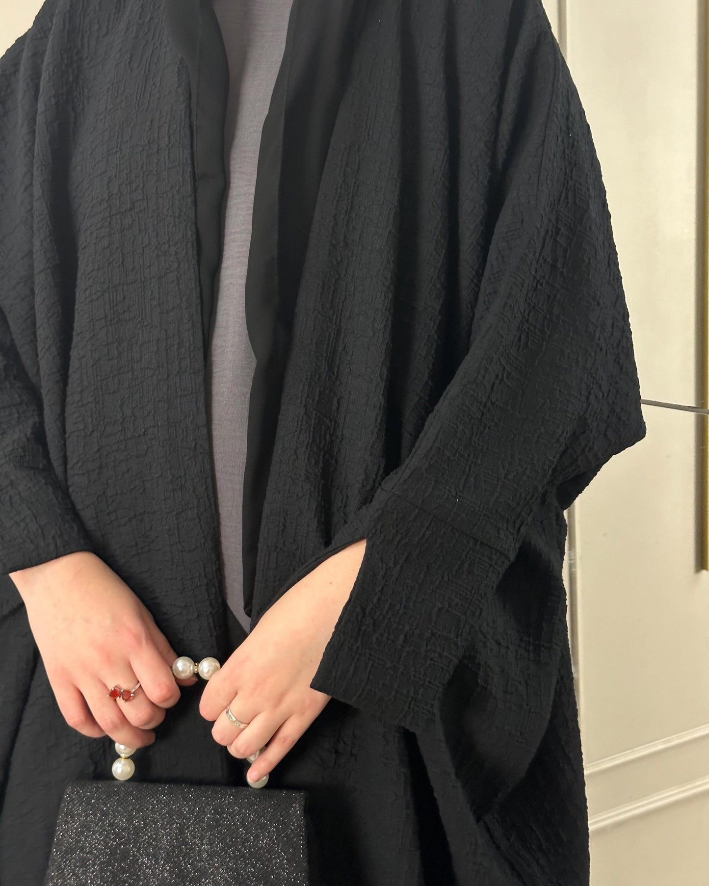 Winter Open Butterfly Abaya Set