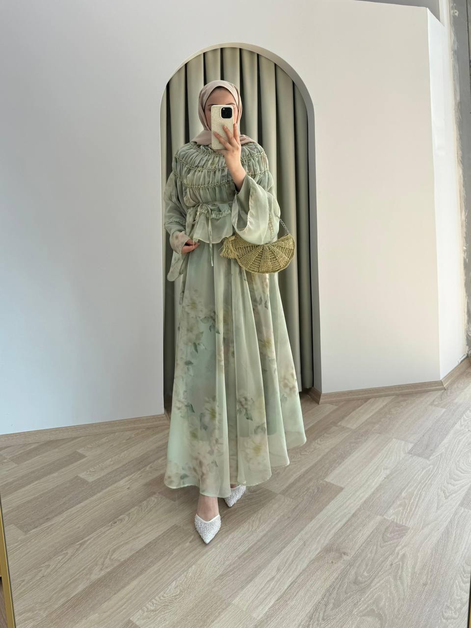 Elegant Dress | Modest Maxi Chiffon Dress | Evening Wear | Flowy I