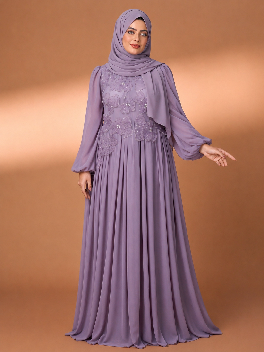 Plus Size Lavender Maxi Dress