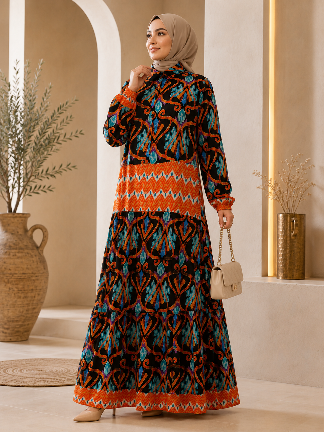 Elegant Printed Maxi Dress | Lightweight & Comfortable