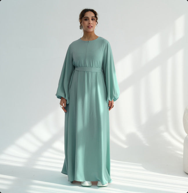 Elegant Balloon Sleeve Maxi Abaya