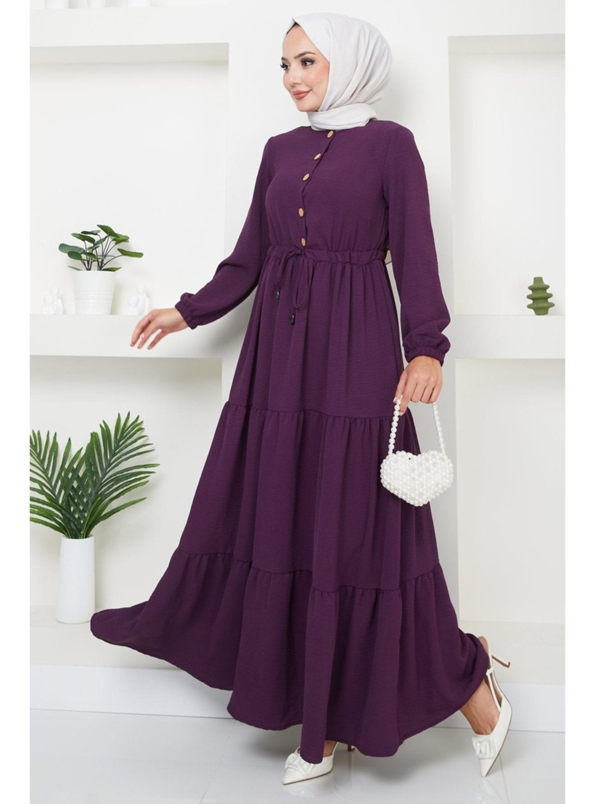 Purple - Modest Dress