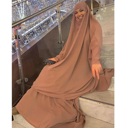 Jilbab with Khimar – 2-Piece Prayer Garment Dress Suit for Women