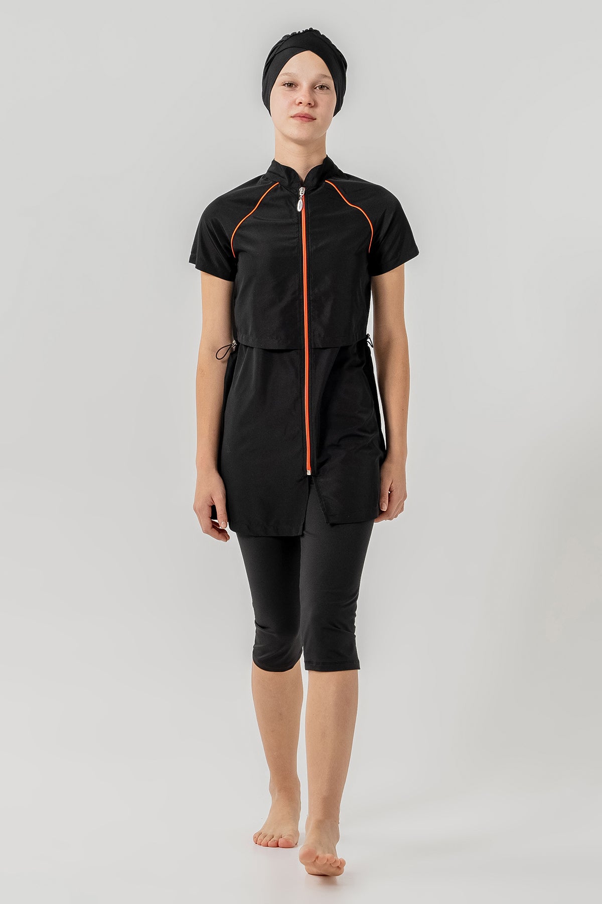 Zyra Motion Zip-Up Burkini Capri Swim Set