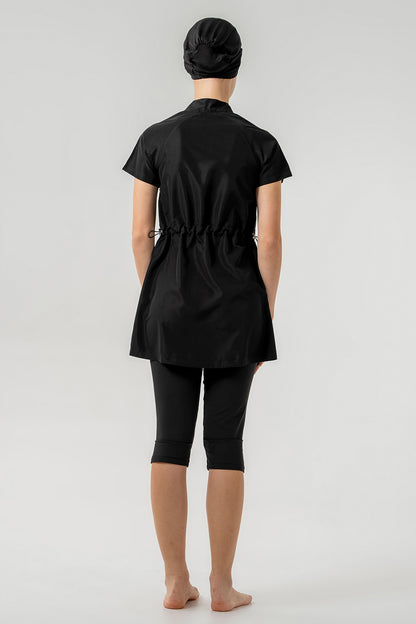 Zyra Motion Zip-Up Burkini Capri Swim Set