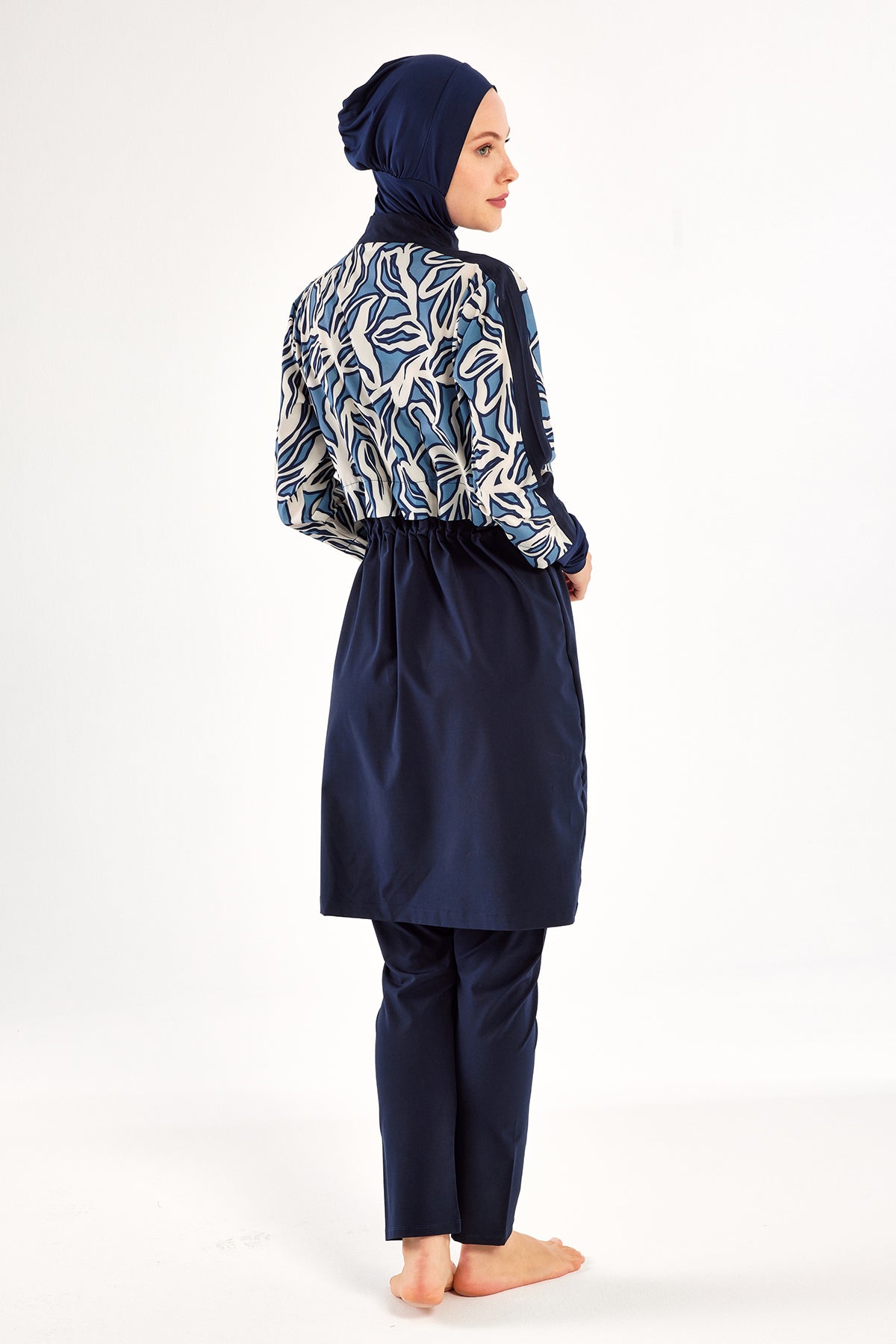 Elise Modest Full-Coverage Swim Set With Printed Top