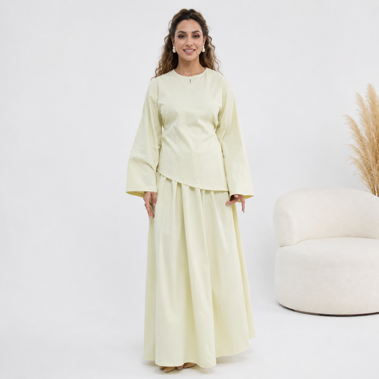Two Piece  Set for Women | Long Sleeve and Maxi Skirt | Modest Outfit | Casual Dress |