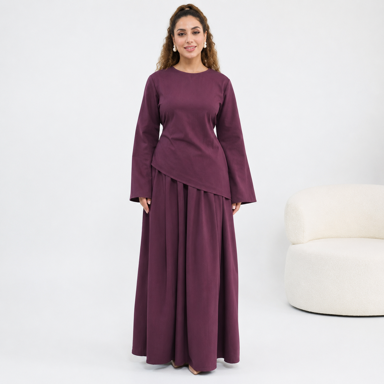 Two Piece  Set for Women | Long Sleeve and Maxi Skirt | Modest Outfit | Casual Dress |