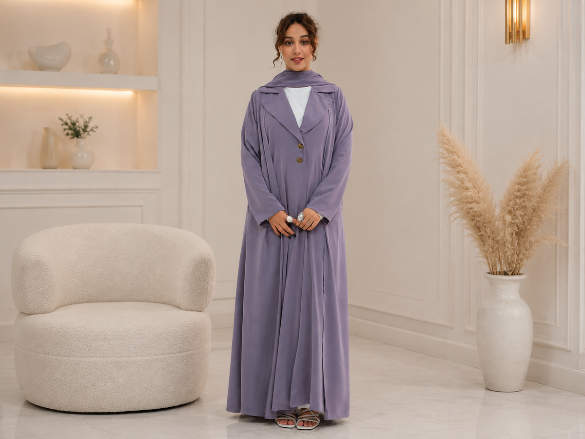 Elegant Open Abaya