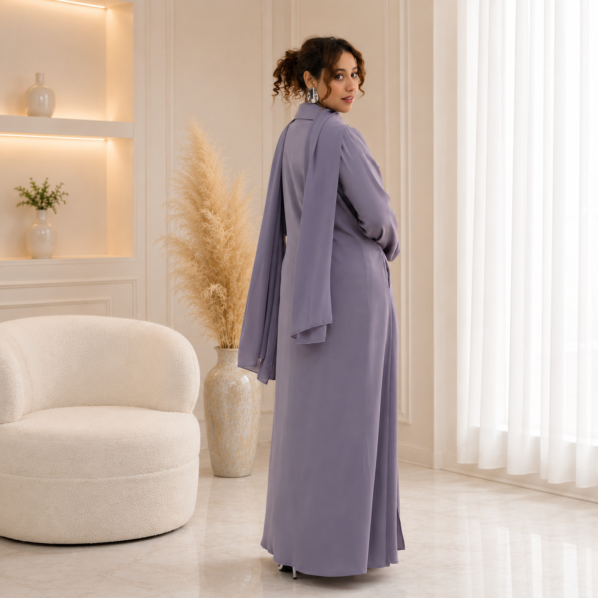 Elegant Open Abaya