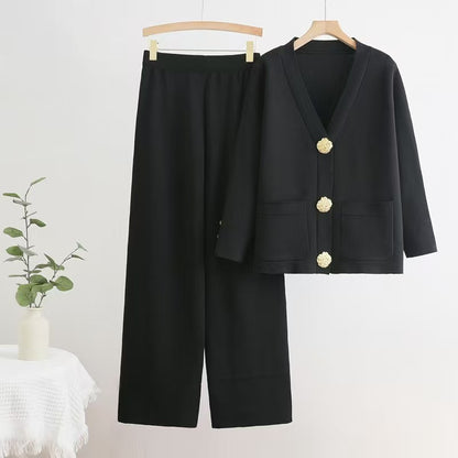 Elegant Two-Tone Knit  Set – Modest Chic Matching Outfit