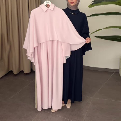 Loose Casual Short Shawl Robe Long Skirt Two-Piece Set for Women