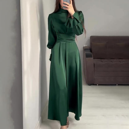 Women's High Waist Slim-fit Slimming Fashionable Elegant Solid Color dress