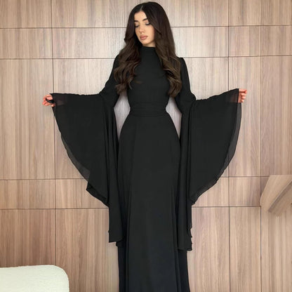 Elegant Butterfly Sleeve Abaya – Modest Maxi Dress for Women