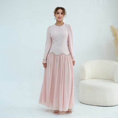 Elegant Lace Trim Abaya – Modest & Graceful Style