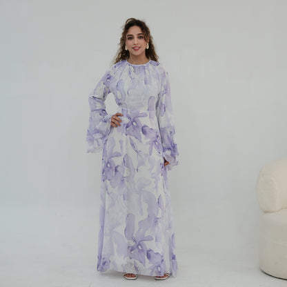 Elegant Beaded Batwing Abaya – Loose Fit Modest Maxi Dress for Women