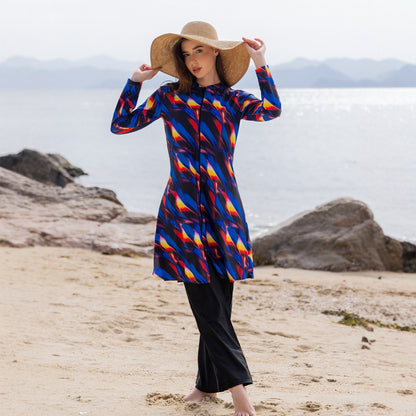 Stay confident and covered with this elegant modest swimwear