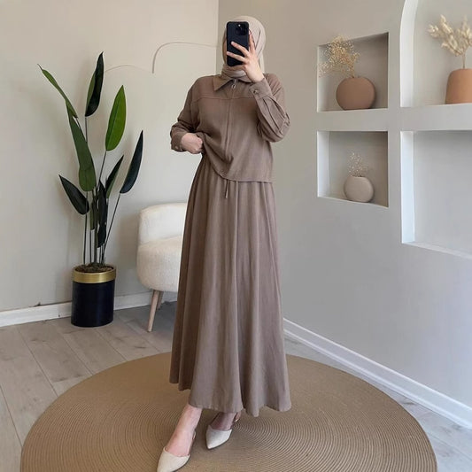 2026 autumn new fashion suit casual long sleeve coat skirt skirt women