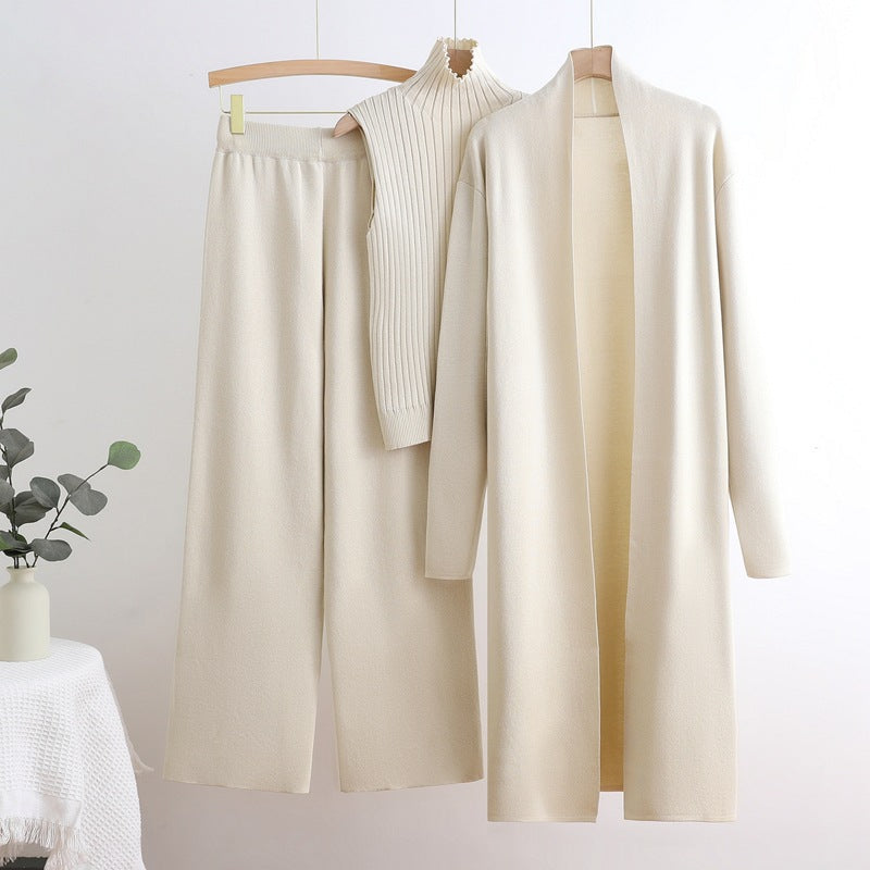 Elegant Two-Tone Knit  Set – Modest Chic Matching Outfit