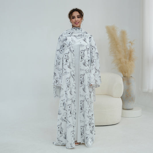 Floral Modest Maxi Dress – Elegant Long Sleeve