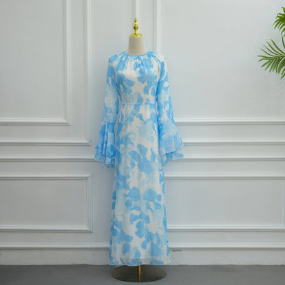 Elegant Beaded Batwing Abaya – Loose Fit Modest Maxi Dress for Women