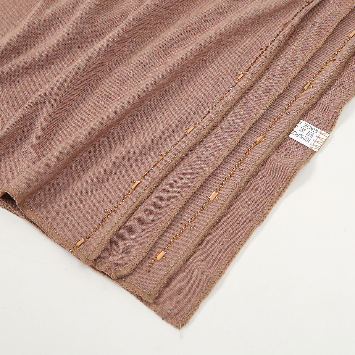 Soft Plain Hijab with Elegant Line Detail