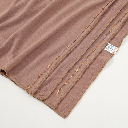 Soft Plain Hijab with Elegant Line Detail