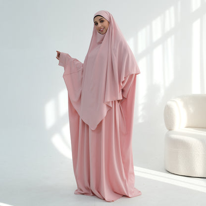 Prayer Abaya Set with Matching Khimar