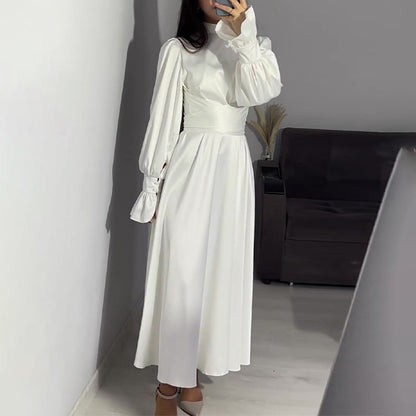 Women's High Waist Slim-fit Slimming Fashionable Elegant Solid Color dress
