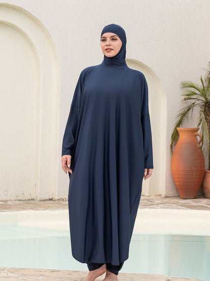 Stay confident and covered with this elegant modest swimwear