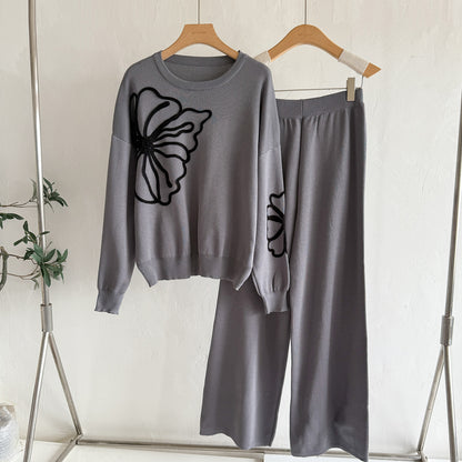 Elegant Two-Tone Knit  Set – Modest Chic Matching Outfit