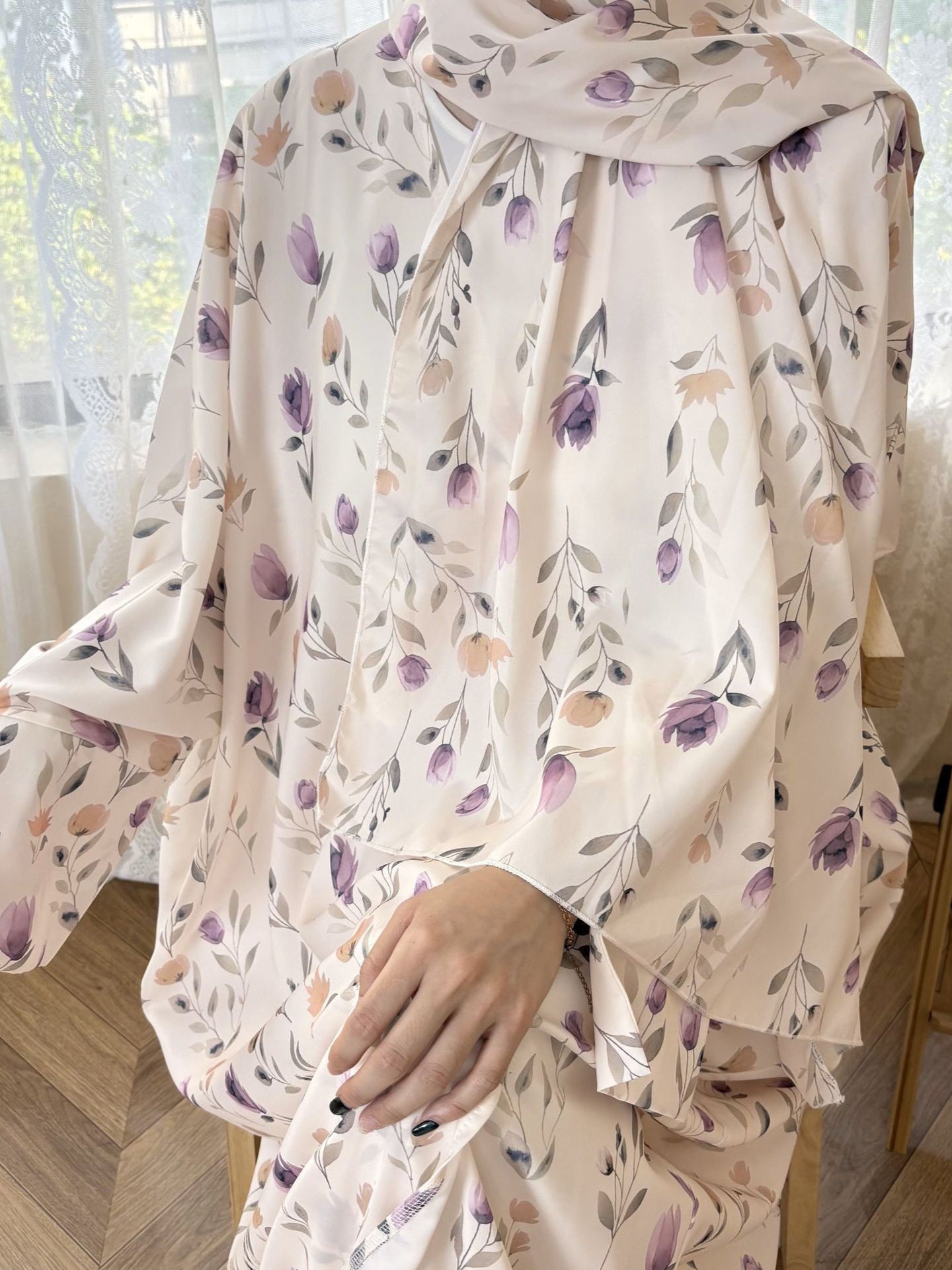 Two-Piece Abaya Set – Lightweight Summer Kimono & Inner Dress