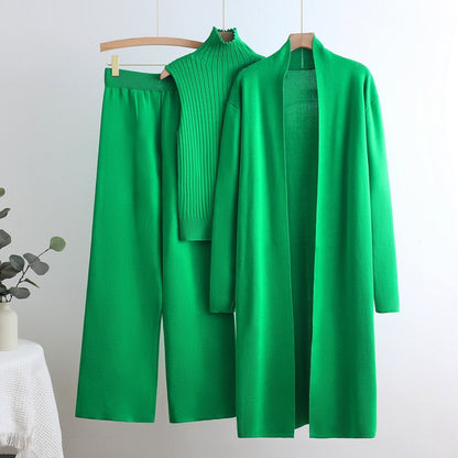 Elegant Two-Tone Knit  Set – Modest Chic Matching Outfit