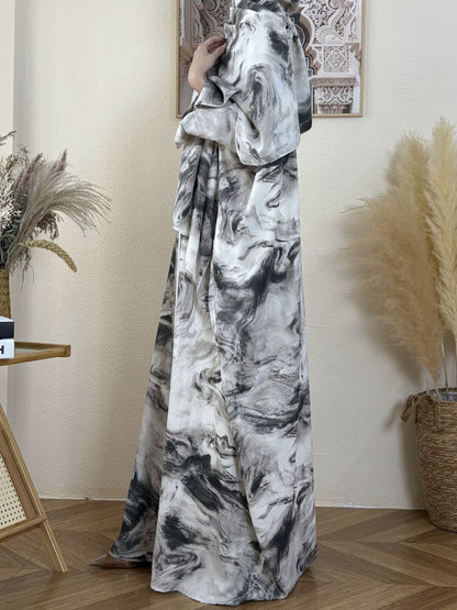 Two-Piece Abaya Set – Lightweight Summer Kimono & Inner Dress