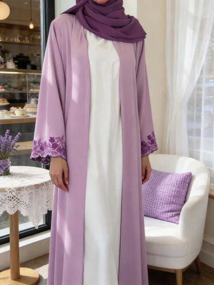 Turkish Style Embroidered Cardigan Women's Casual Dress