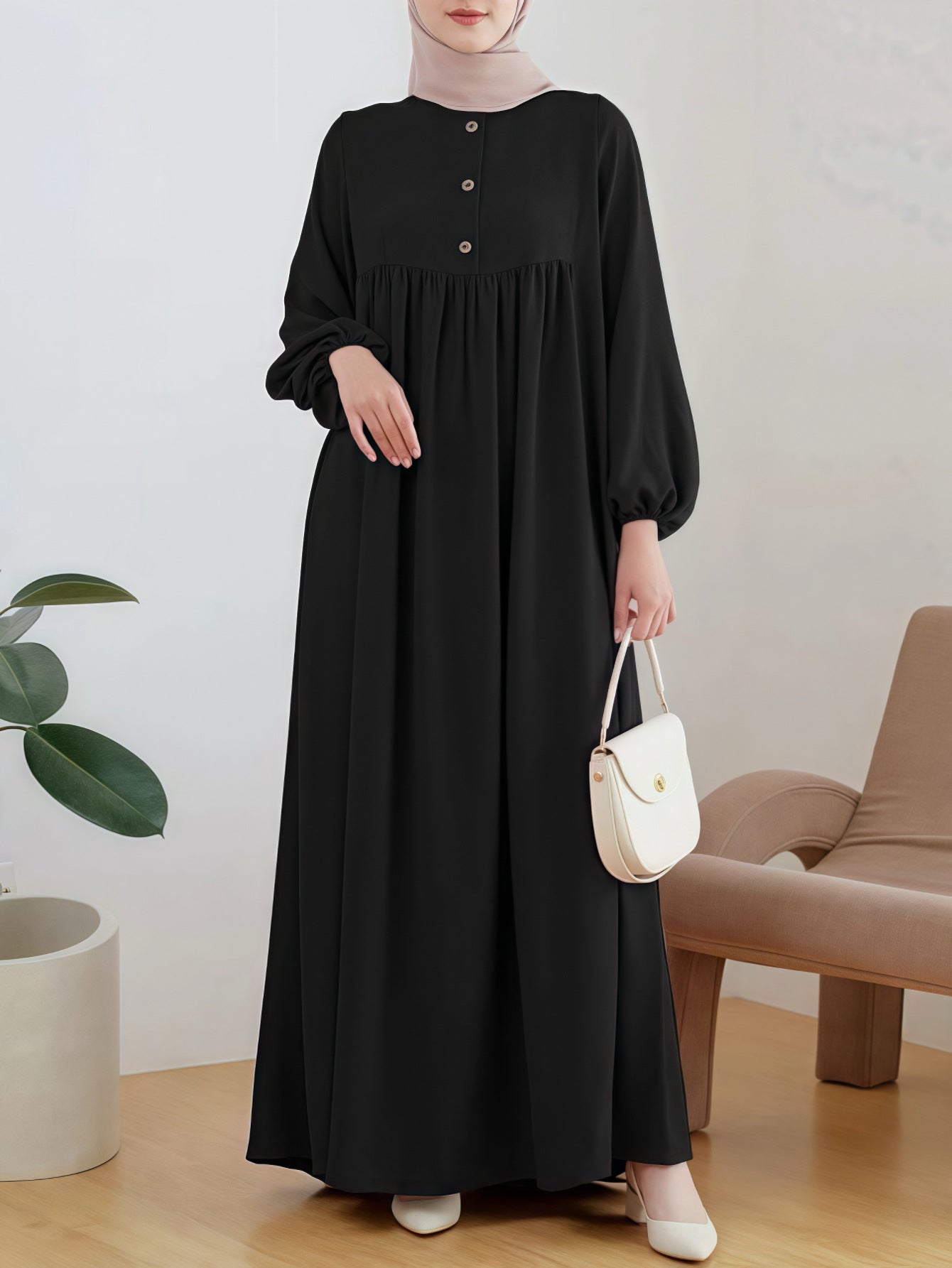 Elegant Modest Maxi Abaya Dress